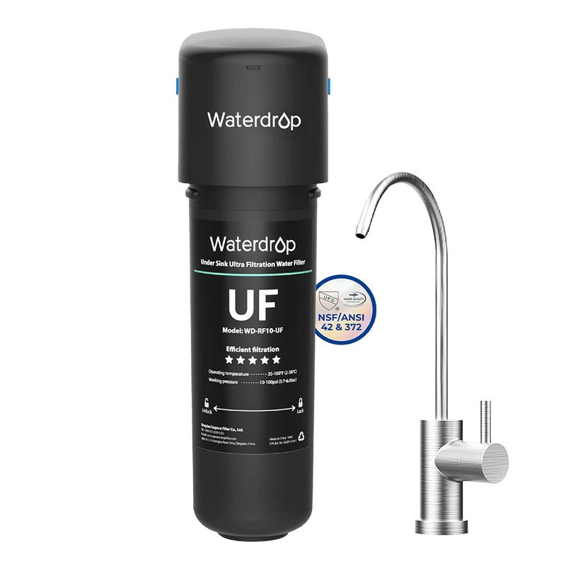 Waterdrop 10UB-UF système filtration sous-évier ultrafiltration fond blanc